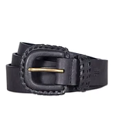 Frye Women's Covered Buckle Leather Lacing Belt