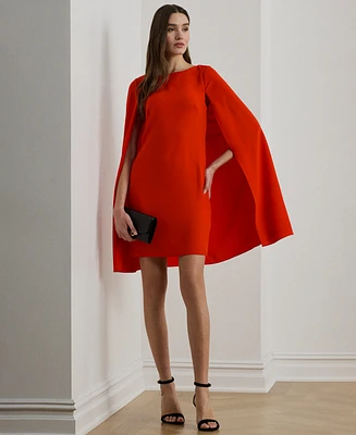 Lauren Ralph Women's Cape Georgette Cocktail Dress