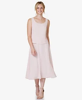 Jessica Howard Women's 2.Pc Floral-Print 3/4-Sleeve Jacket & Sleeveless Midi Dress