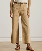 Lauren Ralph Petite Stretch Chino Wide-Leg Cropped Pant