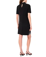 Msk Women's Keyhole Short A-Line Dress