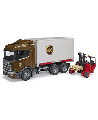 Bruder 1/16 Scania Super 560R Ups Logistics Truck with Forklift