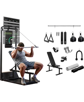 Speediance Gym Monster 2 Smart Home Gym, Works Plus, Upgraded Ai-Powered Home Workout Machine, Multi-Functional Smith Machine, Full Body Strength Trai