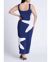 Eloquii Plus Intarsia Column Dress