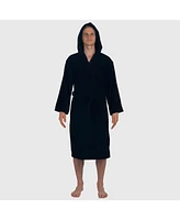 Alpine Swiss Men's Dane Hooded Bathrobe Cotton Terry Cloth Luxury Hotel Spa Robe