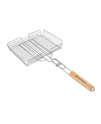 Stansport Heavy Duty Basket Broiler with Lockable Grill Grate