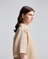 Reistor Women's Boxy Shirt with Lace
