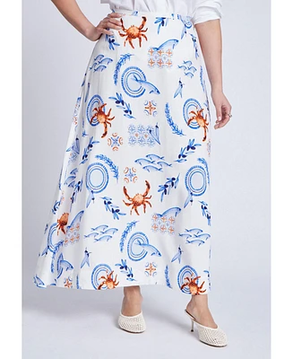 Eloquii Plus Printed Full Skirt
