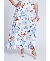Eloquii Plus Printed Full Skirt