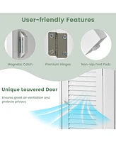 Woodern Bathroom Floor Storage Cabinet with Drawer and Shutter Door