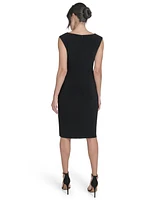 Jessica Howard Petite Sleeveless Asymmetric Sheath Dress
