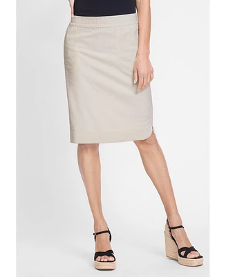 Olsen Women's Linen Blend Pull-On Skirt