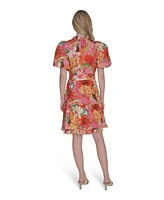 Vince Camuto Women's Cotton V-Neck Dress