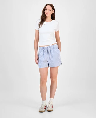 And Now This Women's Striped Seersucker Boxer Shorts, Exclusively at Macy's
