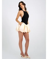 Miss Circle Women's Yaira Backless Drop Waist Mini Bubble Dress