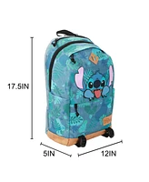 Disney Stitch Tropical Print 17.5" Hooded Backpack