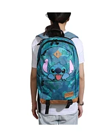 Disney Stitch Tropical Print 17.5" Hooded Backpack