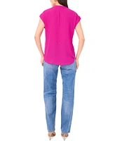 Vince Camuto Women's V-Neck Short-Sleeve Pullover Top
