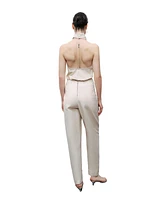 Nocturne Women's Asymmetrical Draped Detail Pants