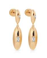 Ettika Oval Dome Double Drop Earrings