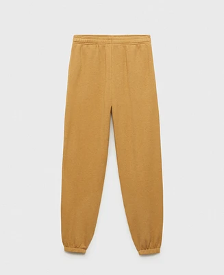 Mango Women's Heather Fleece Cotton Pajama Pants