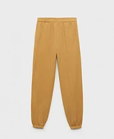 Mango Women's Heather Fleece Cotton Pajama Pants