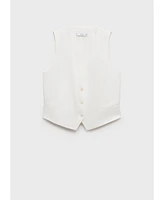Mango Women's Linen Suit Vest