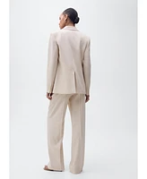 Mango Women's Straight-Fit Suit Pants