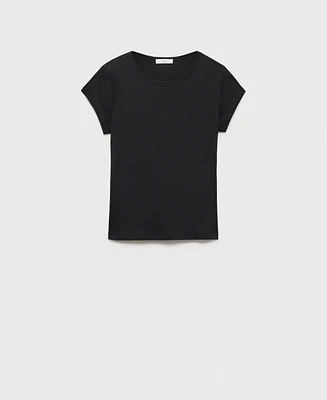 Mango Women's Cotton Short Sleeve T-Shirt