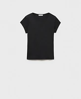 Mango Women's Cotton Short Sleeve T-Shirt