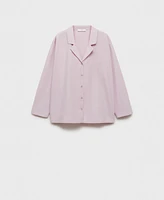 Mango Women's Garment Washed Cotton Shirt