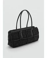 Mango Women's Crochet Shoulder Bag
