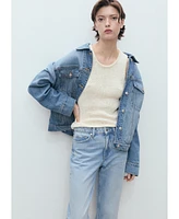 Mango Women's Mid-Rise Straight Jeans