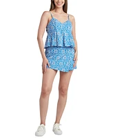 Bcx Juniors' Floral-Embroidered Peplum Camisole Top