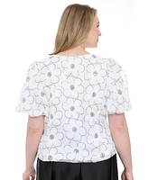 Muse Women's Printed Square-Neck Top