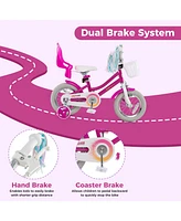 Kids Bicycle with Training Wheels and Front and Rear Brake System