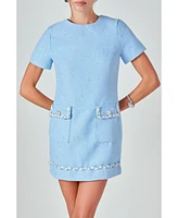endless rose Women's Chain Embellished Mini Dress