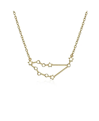 Bling Jewelry Delicate Celestial Astrology Zodiac Capricorn Constellation Stars Necklace Gold Plated Sterling Silver