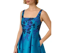 Adrianna Papell Women's Jacquard Fit & Flare Dress