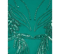 Adrianna Papell Women's Floral Sequin Gown