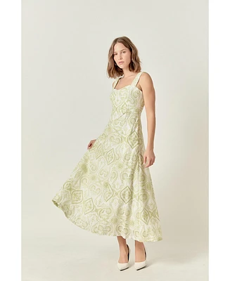 endless rose Women's Eyelet Maxi Dress