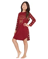 Harry Potter Girls Platform 9 3/4 Hogwarts Express Kids' Raglan Long-Sleeve Nightgown