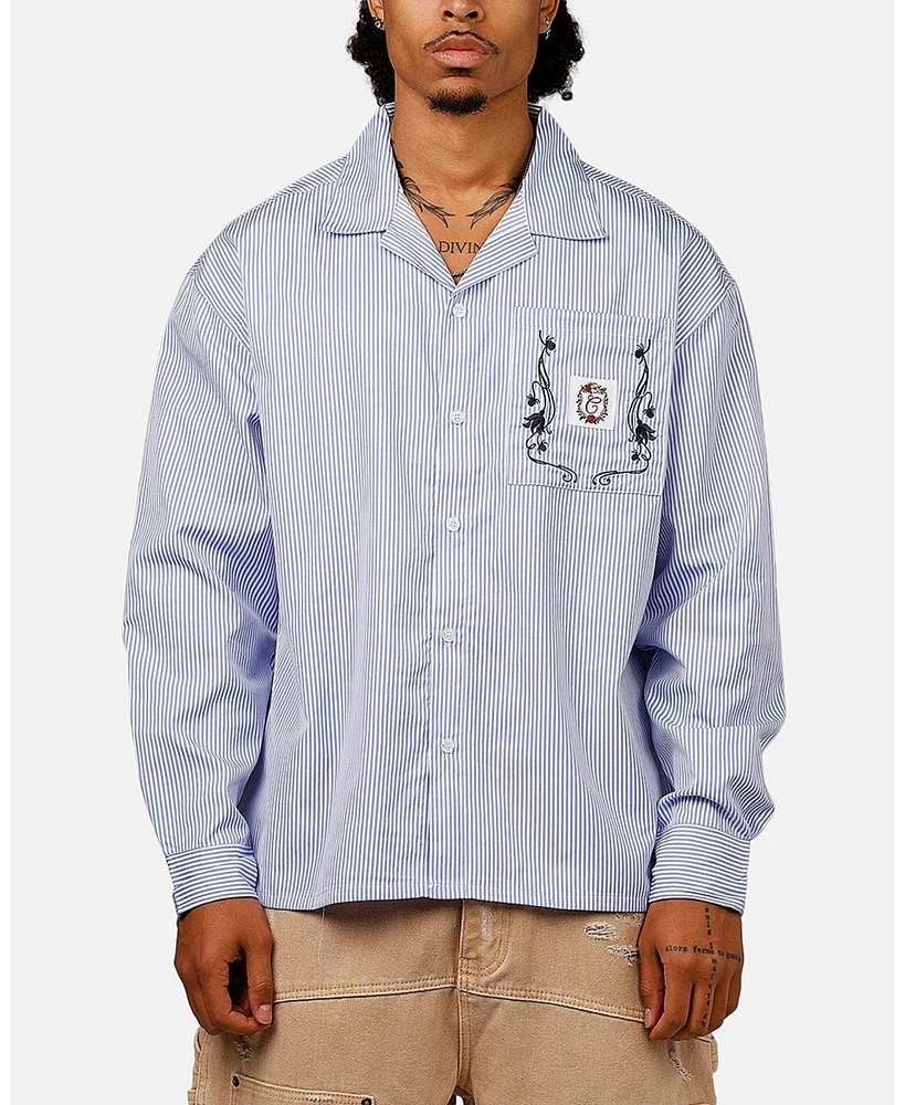 Carre Men's Floral Oversized Button Up Shirt