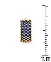 Steeltime Women's 18K Gold Plated Brass Simulated Diamonds Huggie Earrings
