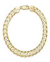 Steeltime Unisex Silver Diamond Cut Curb Link Bracelet