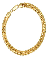 Steeltime Unisex Sterling Silver Cuban Link Chain Bracelet