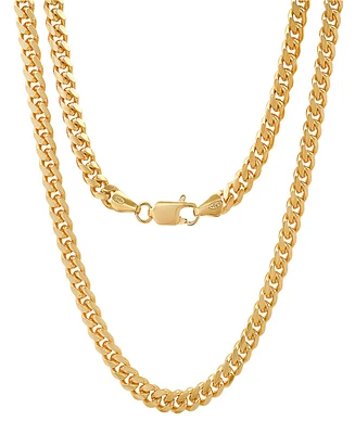 Steeltime Unisex 14K Gold Plated Cuban Link Chain Necklace