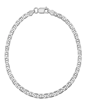 Steeltime Unisex Sterling Silver 120 Mariner Superflat 8.5" Bracelet