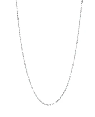 Steeltime Unisex Sterling Silver Box Chain Necklace