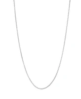 Steeltime Unisex Sterling Silver Box Chain Necklace